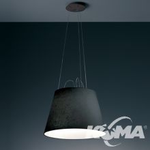 Tolomeo_mega lampa sufitowa 1x21W E27 abażur d420 czarny stelaż aluminium